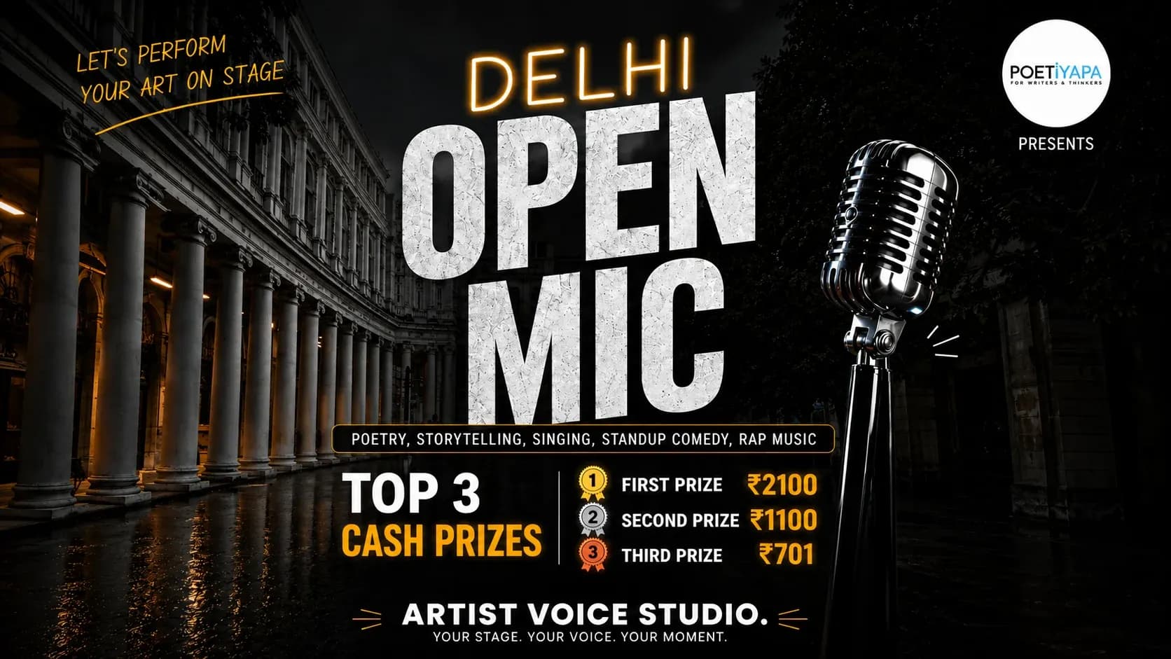 Delhi Open Mic 2026 – Perform. Inspire. Shine.