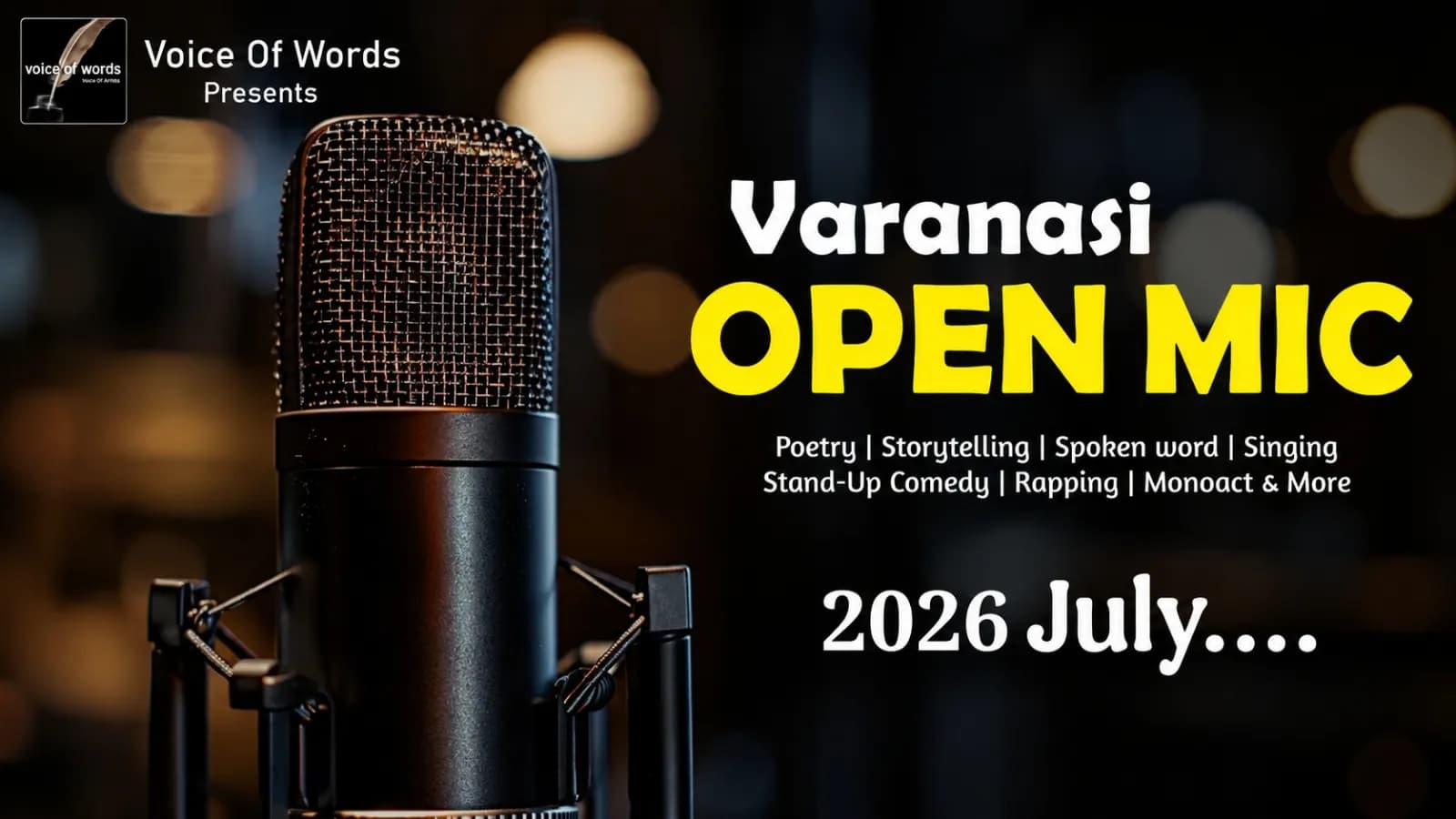 Varanasi Open Mic 2026 – Showcase Your Talent on Stage!